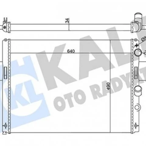 IVECO Daily Su Radyatörü Mekanik 2,5 / 2,8  (640*490*34mm) 93824070  KALE 356145