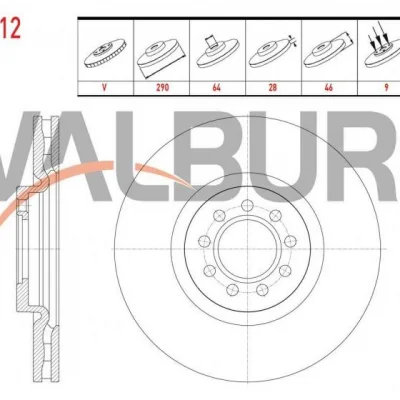 IVECO Daily Ön Fren Disk Aynası Takım 290mm 2996121 WALBURG WBD 1412