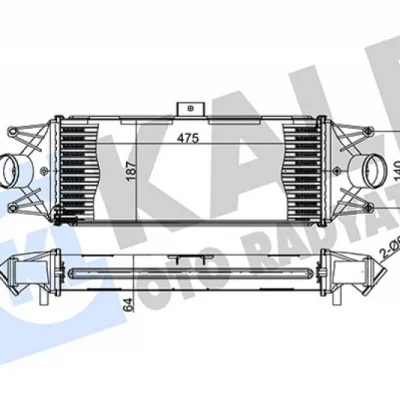 IVECO Daily Turbo Radyatörü INTERCOOLER 2.3 / 2.8 / 3.0  504084140 KALE 347200